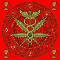 Medical Marijuana Alchemy Circle Santa Hat thumb 1