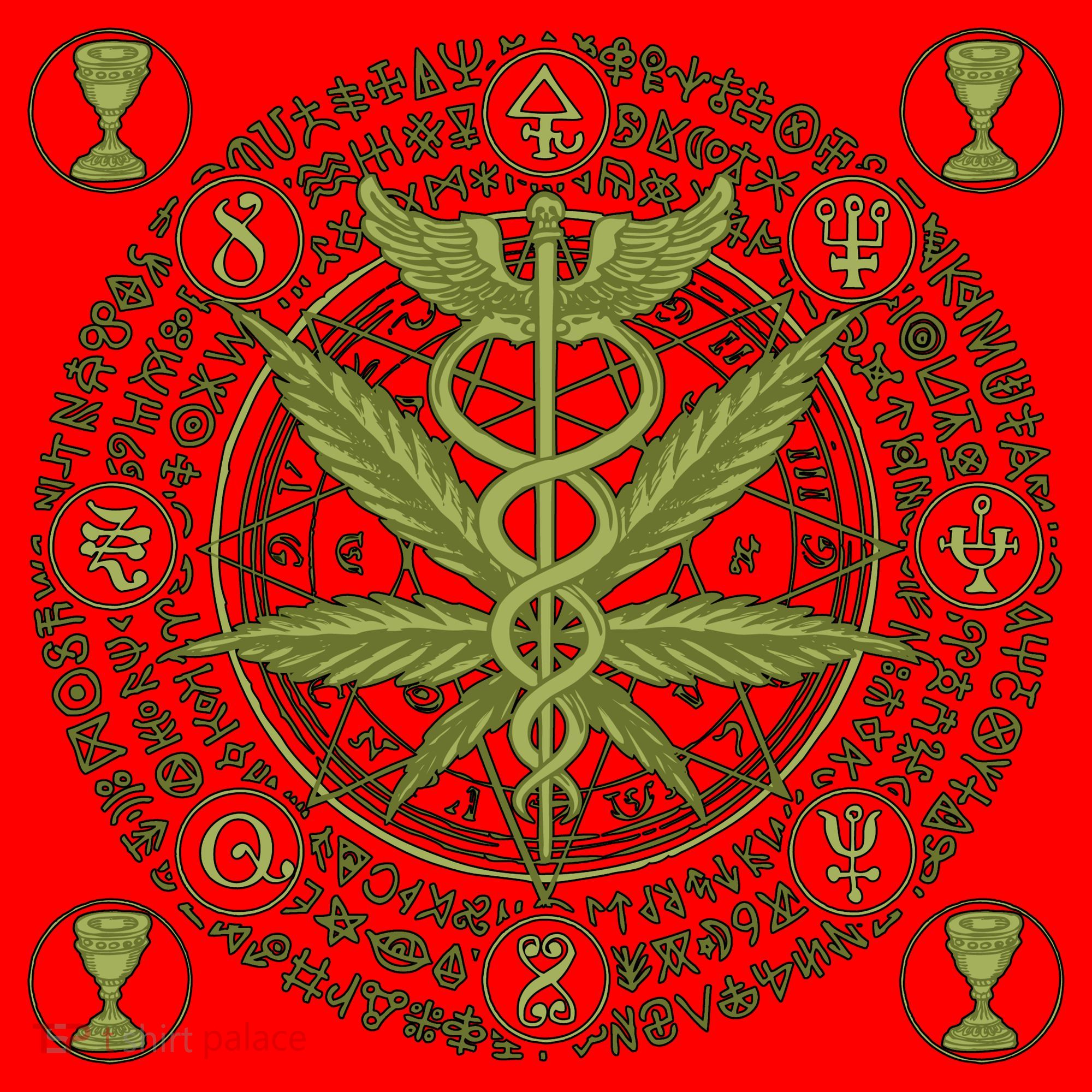 Medical Marijuana Alchemy Circle Santa Hat