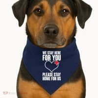 Medical Workers We Stay Here For You USA-Made Doggie Bandana thumb 1