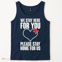 Medical Workers We Stay Here For You Tank Top thumb 2
