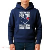 Medical Workers We Stay Here For You Kids Hoodie thumb 4