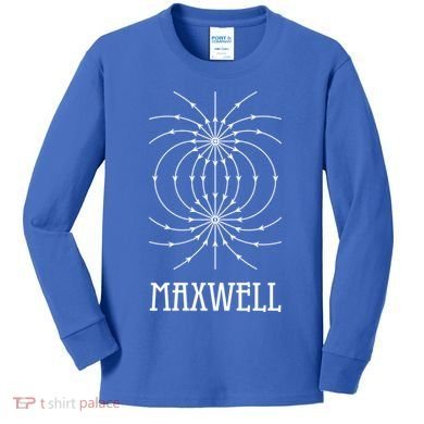 Maxwell Equations Electromagnetic Wave Physics Physicist Gift Kids Long Sleeve Shirt