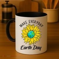 Make Everyday Earth Day Sunflower Coffee Mug thumb 4