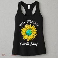 Make Everyday Earth Day Sunflower Women's Tank Top thumb 3