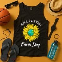 Make Everyday Earth Day Sunflower Tank Top thumb 4