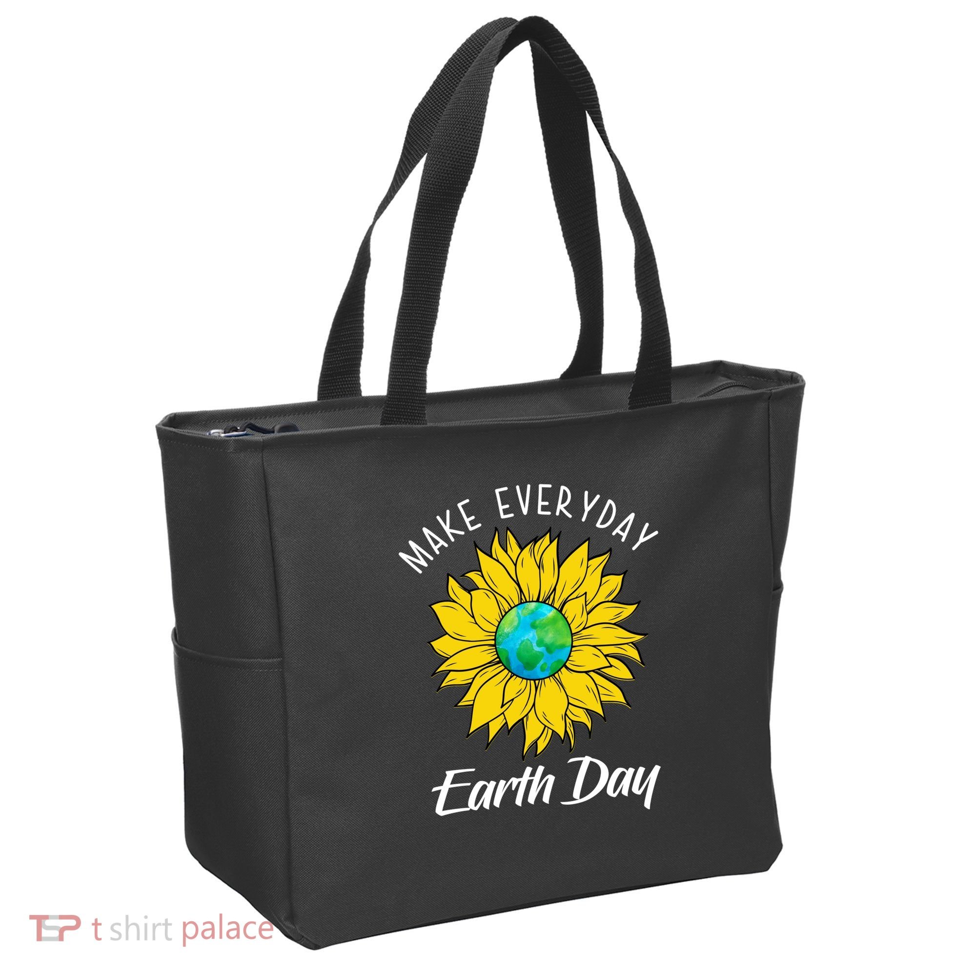 Make Everyday Earth Day Sunflower Tote Bag