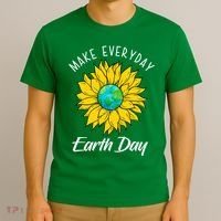 Make Everyday Earth Day Sunflower T-Shirt thumb 3
