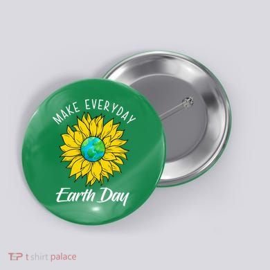 Make Everyday Earth Day Sunflower Button