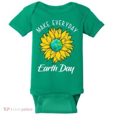 Make Everyday Earth Day Sunflower Baby Bodysuit