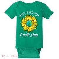 Make Everyday Earth Day Sunflower Baby Bodysuit thumb 0