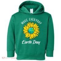 Make Everyday Earth Day Sunflower Toddler Hoodie thumb 0