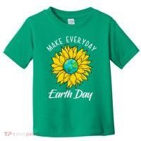 Make Everyday Earth Day Sunflower Toddler T-Shirt thumb 0