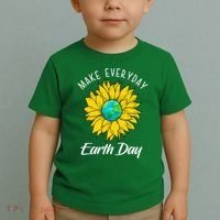 Make Everyday Earth Day Sunflower Toddler T-Shirt thumb 2