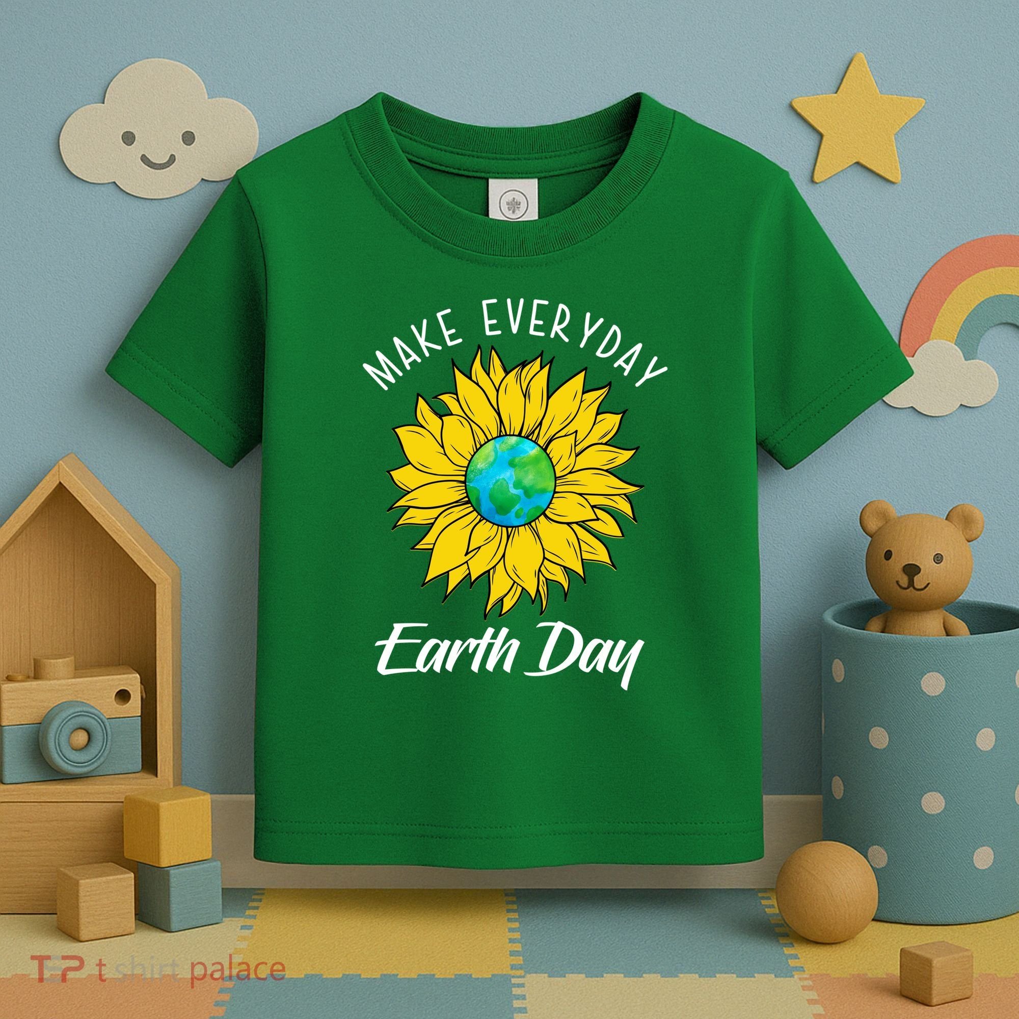 Make Everyday Earth Day Sunflower Toddler T-Shirt