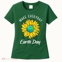 Make Everyday Earth Day Sunflower Women's T-Shirt thumb 0