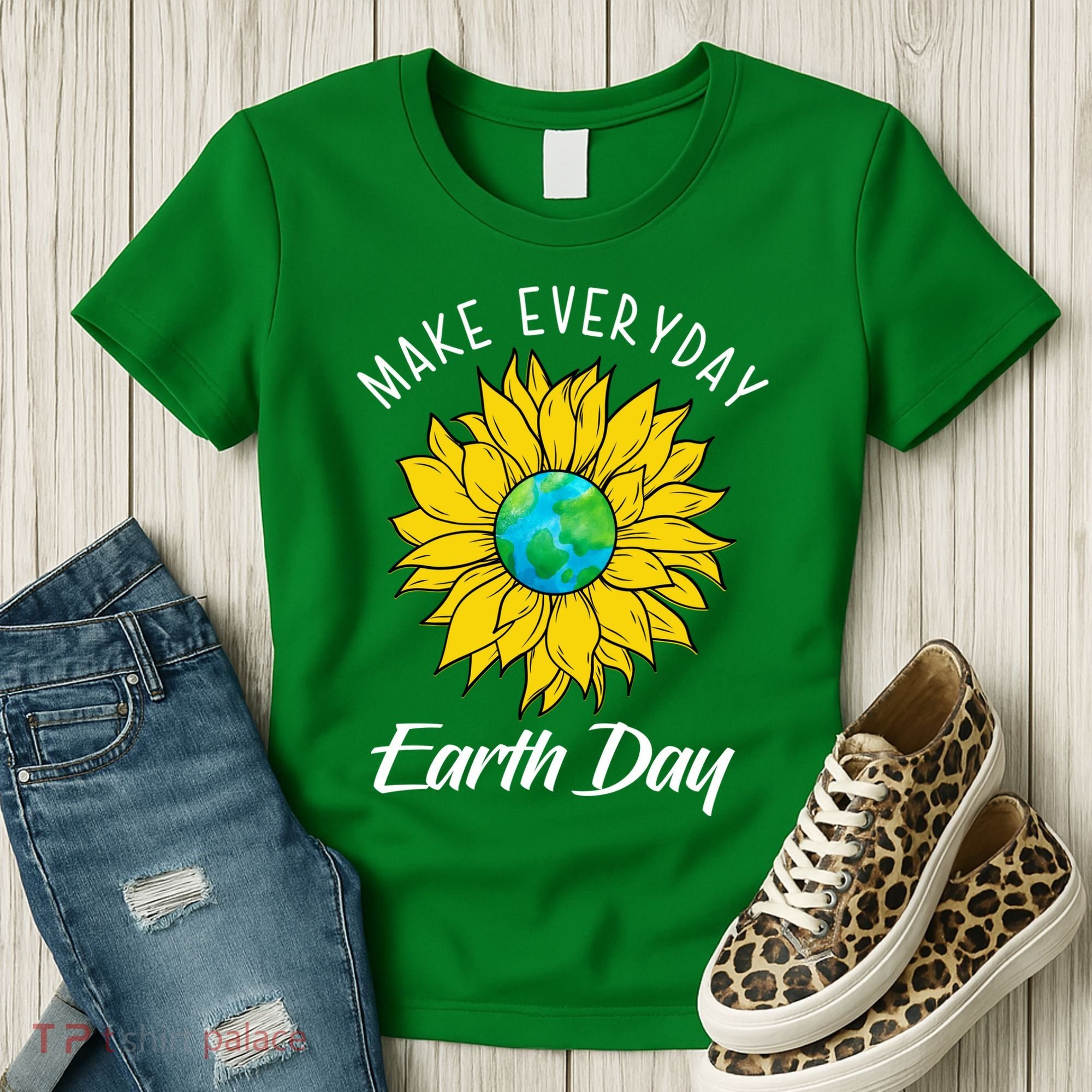 Make Everyday Earth Day Sunflower Women's T-Shirt