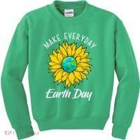 Make Everyday Earth Day Sunflower Kids Sweatshirt thumb 0