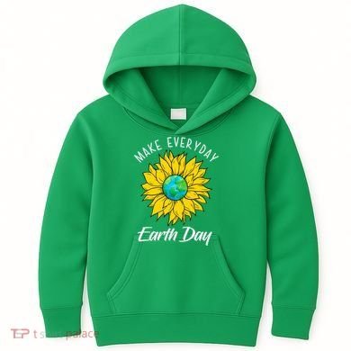 Make Everyday Earth Day Sunflower Kids Hoodie