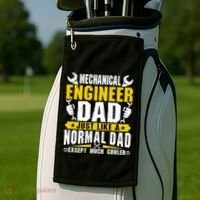Mechanical Engineering Engineer Dad Just Like A Normal Dad Cool Gift Golf Towel thumb 2