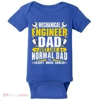 Mechanical Engineering Engineer Dad Just Like A Normal Dad Cool Gift Baby Bodysuit thumb 0