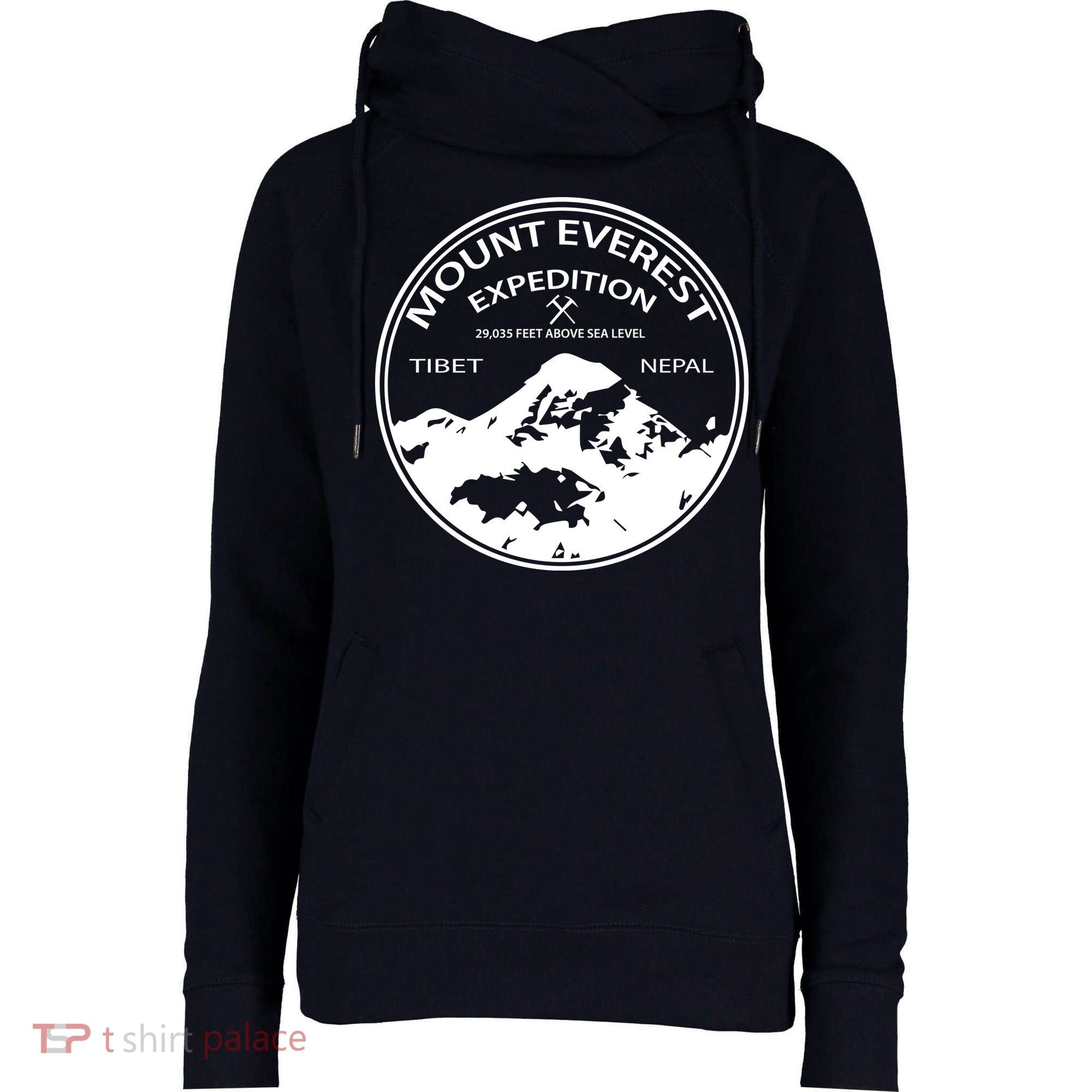 Mount Everest Expedition Womens Funnel Neck Pullover Hood