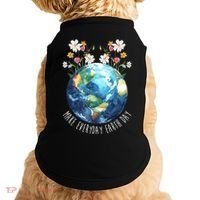 Make Everyday Earth Day Floral Globe Awareness Doggie Tank thumb 0