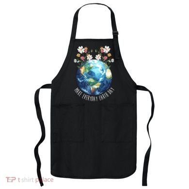 Make Everyday Earth Day Floral Globe Awareness Apron