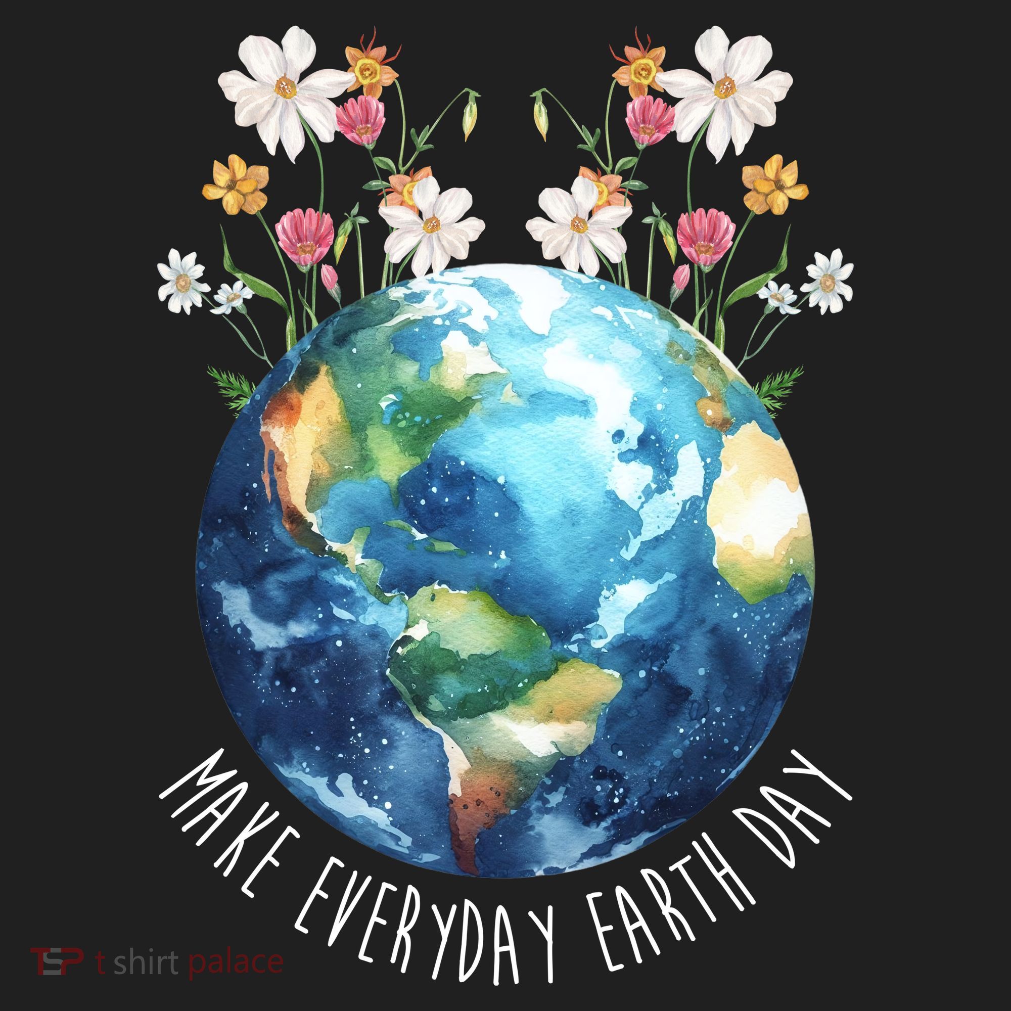 Make Everyday Earth Day Floral Globe Awareness Tumbler
