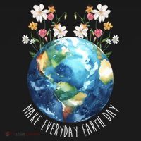Make Everyday Earth Day Floral Globe Awareness Women's Tank Top thumb 5
