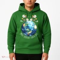 Make Everyday Earth Day Floral Globe Awareness Hoodie thumb 2