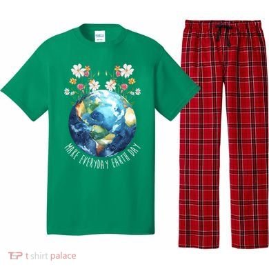 Make Everyday Earth Day Floral Globe Awareness Pajama Set