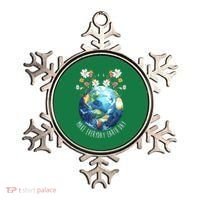 Make Everyday Earth Day Floral Globe Awareness Ornament thumb 0