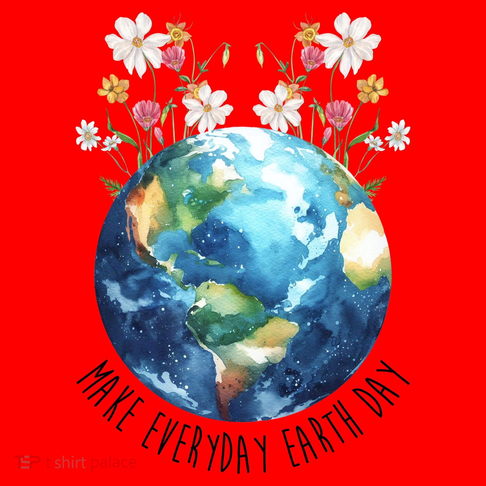 Make Everyday Earth Day Floral Globe Awareness Santa Hat