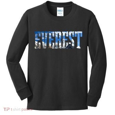 Mount Everest Expidition Mt Mountain Climbing Mountaineer Kids Long Sleeve Shirt