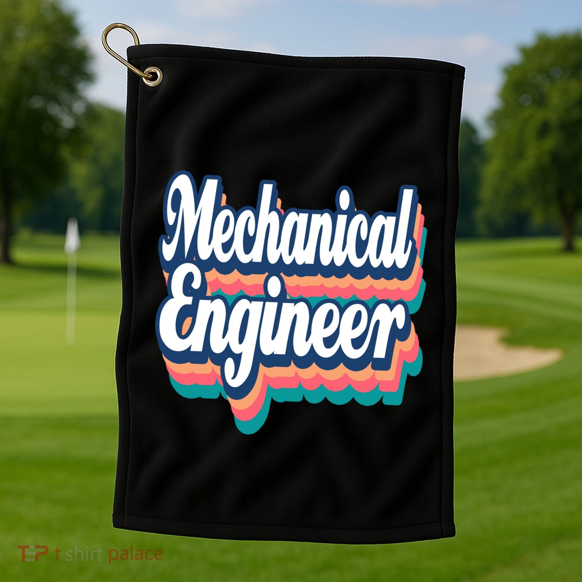 Mechanical Engineer Engineering Major Retro Cool Gift Golf Towel