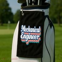 Mechanical Engineer Engineering Major Retro Cool Gift Golf Towel thumb 2