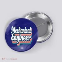 Mechanical Engineer Engineering Major Retro Cool Gift Button thumb 0