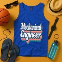 Mechanical Engineer Engineering Major Retro Cool Gift Tank Top thumb 4