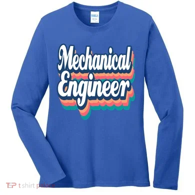 Mechanical Engineer Engineering Major Retro Cool Gift Women's Long Sleeve Shirt