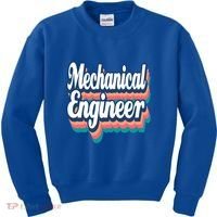 Mechanical Engineer Engineering Major Retro Cool Gift Kids Sweatshirt thumb 0