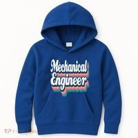 Mechanical Engineer Engineering Major Retro Cool Gift Kids Hoodie thumb 0