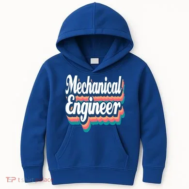 Mechanical Engineer Engineering Major Retro Cool Gift Kids Hoodie