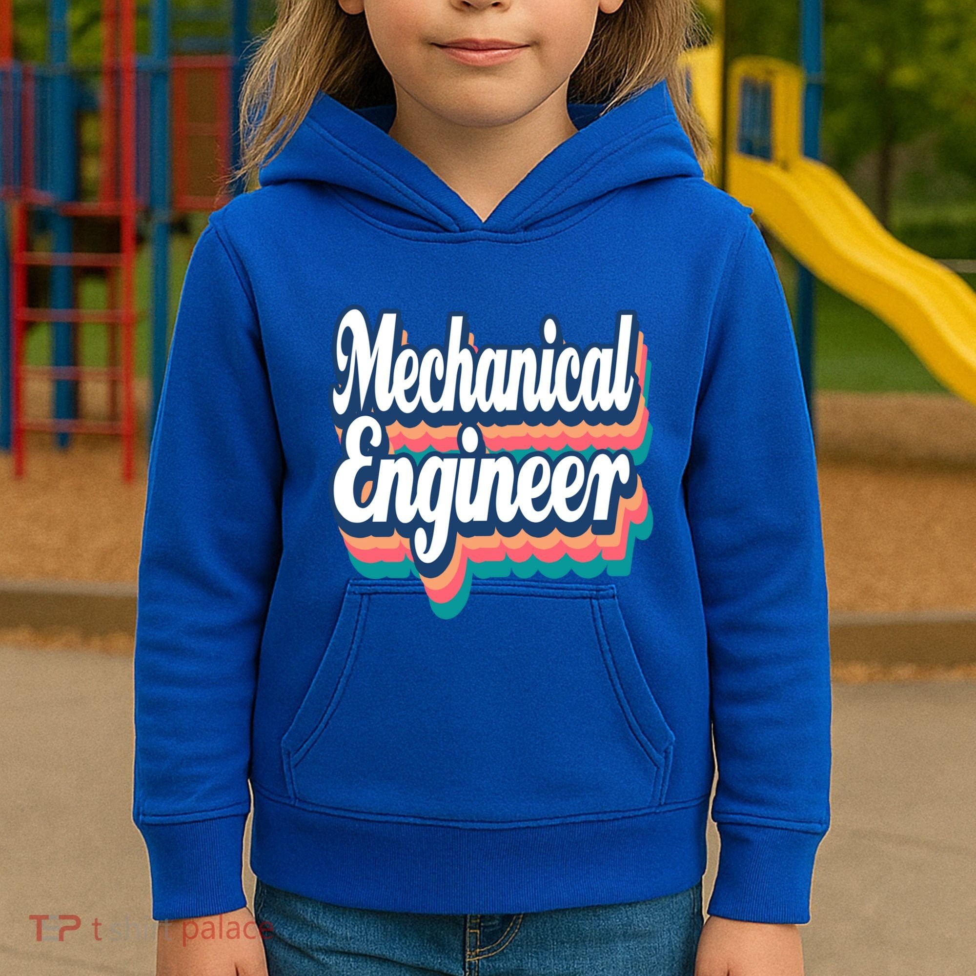 Mechanical Engineer Engineering Major Retro Cool Gift Kids Hoodie