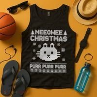 Meeowee Christmas Ugly Sweater Tank Top thumb 4