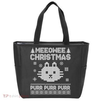 Meeowee Christmas Ugly Sweater Tote Bag