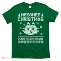 Meeowee Christmas Ugly Sweater T-Shirt thumb 0