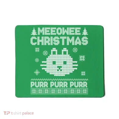 Meeowee Christmas Ugly Sweater Mousepad