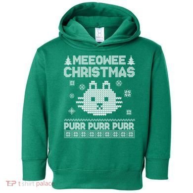 Meeowee Christmas Ugly Sweater Toddler Hoodie
