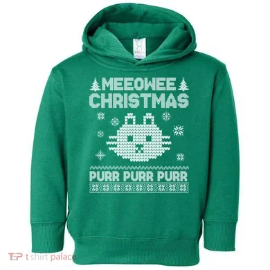 Meeowee Christmas Ugly Sweater Toddler Hoodie