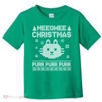 Meeowee Christmas Ugly Sweater Toddler T-Shirt thumb 0
